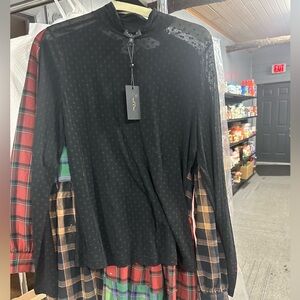 Rag & Bone Polka Dot Long Sleeve Top size XL